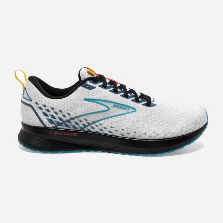 Brooks Levitate 5 Hardloopschoenen voor Dames Wit/Blauw/Zwart (CWSHQ-2716)